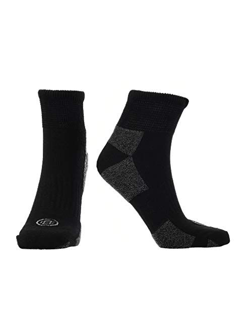 Doctor's Choice Diabetic Crew & Quarter Socks, Men's, Non-Binding, Half-Cushioned, & Seamless Toe, 2 Pairs, Large & X-Large