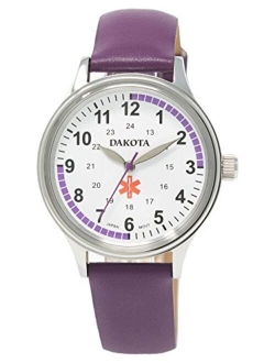 Dakota Women's Nurse Watch with Water Resistant Leather Band