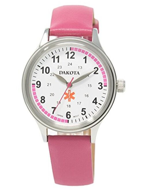 Dakota Women's Nurse Watch with Water Resistant Leather Band