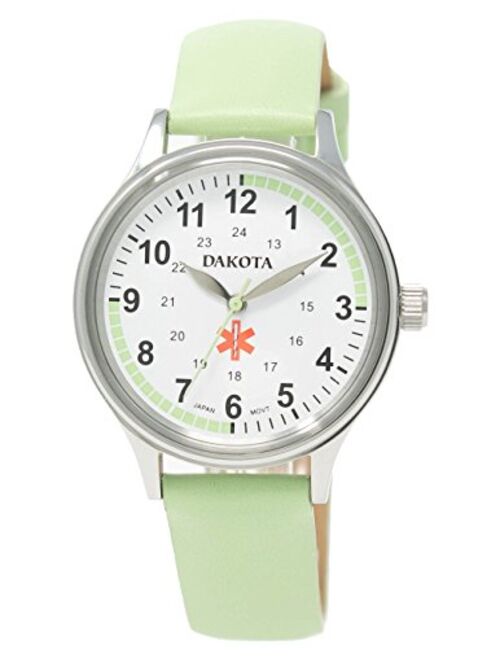 Dakota Women's Nurse Watch with Water Resistant Leather Band