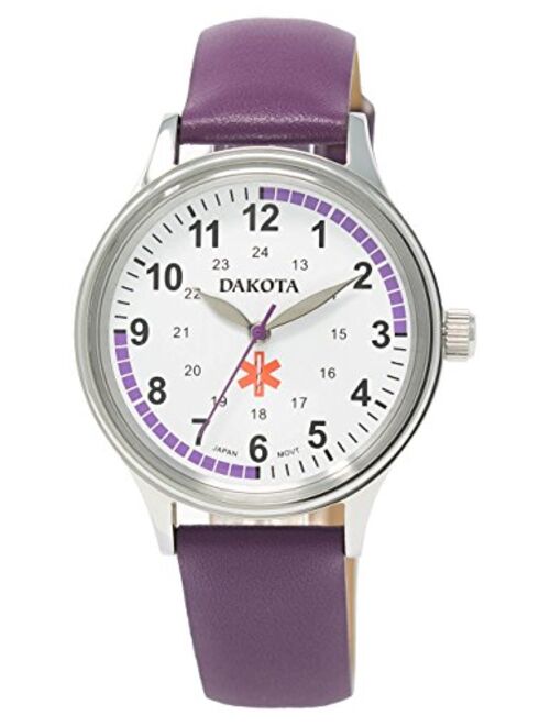 Dakota Women's Nurse Watch with Water Resistant Leather Band