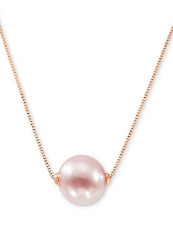 Honora Cultured Freshwater Pearl (8-1/2mm) 18" Pendant Necklace in 14k Gold (Also in Pink Cultured Freshwater Pearl)