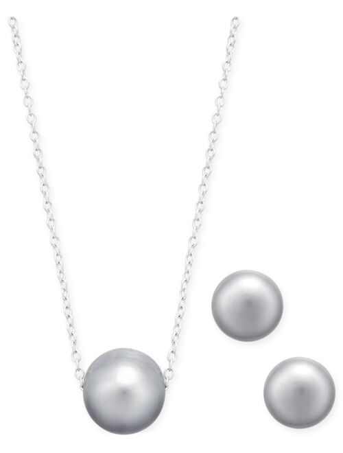 Macy's Cultured Freshwater Pearl Classic Jewelry Set in Sterling Silver (8-10mm)