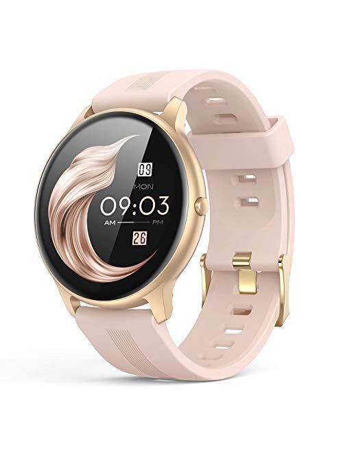 Smart Watch for Women, AGPTEK Smartwatch for Android and iOS Phones IP68 Waterproof Activity Tracker with Full Touch Color Screen Heart Rate Monitor Pedometer Sleep Monit