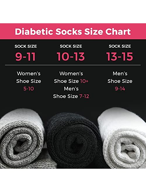 Debra Weitzner Diabetic Ankle Crew Socks Mens Womens Non-Binding Socks Loose Fit 12 Pairs