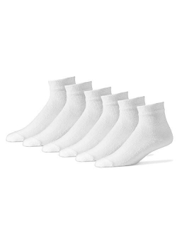 Diabetic Quarter Socks for Men - 12 Pack - Made in USA