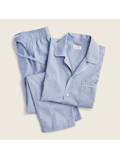 J.Crew Pajama set in cotton striped poplin