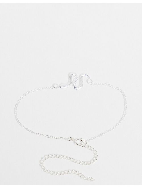 Kingsley Ryan Exclusive bracelet with snake charm in sterling silver