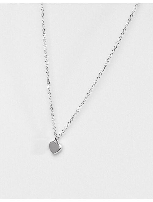 Ted Baker Hara tiny heart pendant necklace in silver