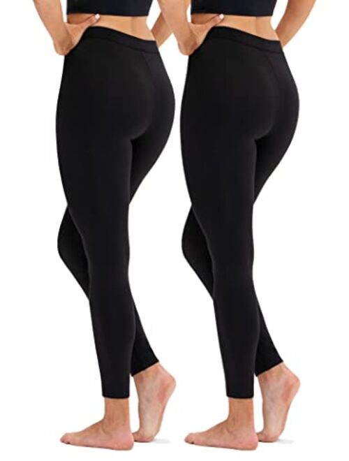 DEVOPS Women's 2 Pack Thermal Long Johns Underwear Leggings Pants