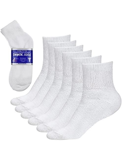 6 Pairs Diabetic Ankle Socks Mens Womens Non-Binding Socks Loose Fit Debra Weitzner