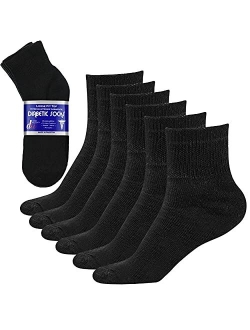 6 Pairs Diabetic Ankle Socks Mens Womens Non-Binding Socks Loose Fit Debra Weitzner