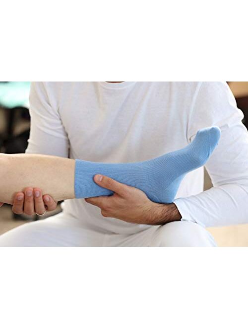 8 pairs of DIABETIC Non-Elastic Cotton Socks for SWOLLEN FEET for Mens & Womens