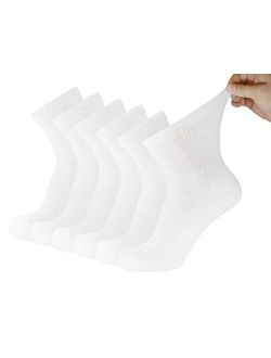 Big and Tall Diabetic Neuropathy Ankle Socks, King Size Mens Athletic Quarter Socks (Size: 13-16)