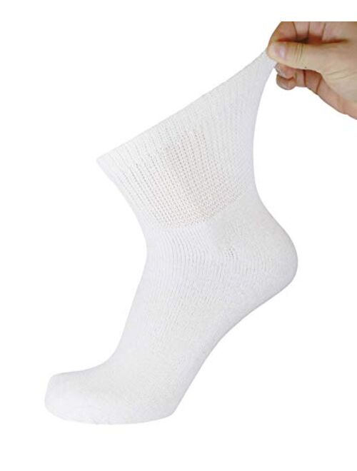 Big and Tall Diabetic Neuropathy Ankle Socks, King Size Mens Athletic Quarter Socks (Size: 13-16)