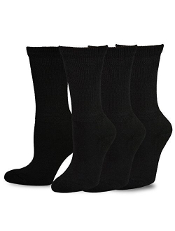 TeeHee Viscose from Bamboo Cushion Crew Diabetic Socks for Women and Men Multipack