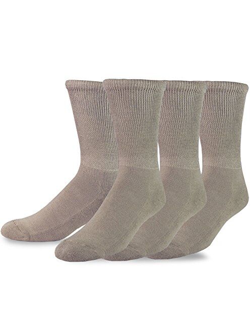 TeeHee Viscose from Bamboo Cushion Crew Diabetic Socks for Women and Men Multipack