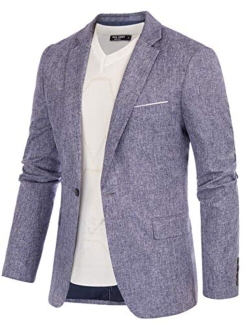 Men's Casual One Button Suit Blazer Jacket Sport Coat