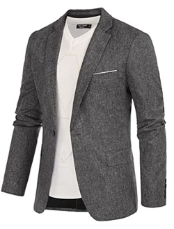 Men's Casual One Button Suit Blazer Jacket Sport Coat