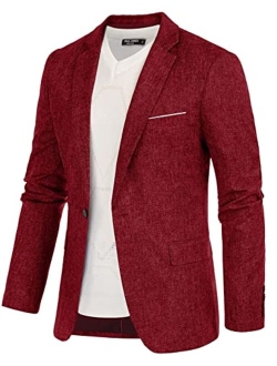 Men's Casual One Button Suit Blazer Jacket Sport Coat