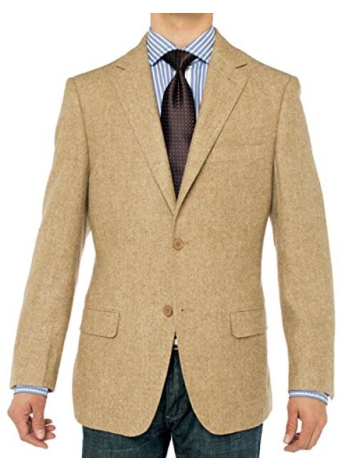 Luciano Natazzi Men's 2 Button Luxe Camel Hair Suit Jacket Sport Coat Blazer