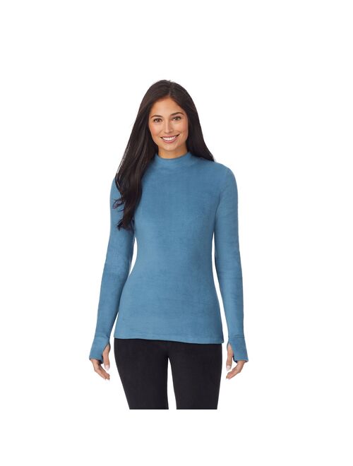 Women's Cuddl Duds® Fleecewear with Stretch Long Sleeve Mockneck Top