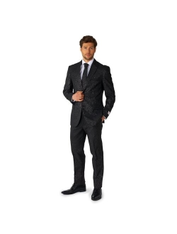 Slim-Fit Novelty Suit & Tie Set