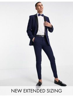 super skinny tuxedo in navy suit jacket