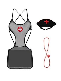 Sexy Nurse Costume Halloween Cosplay Women Lingerie Set Nurse Outfit Costume