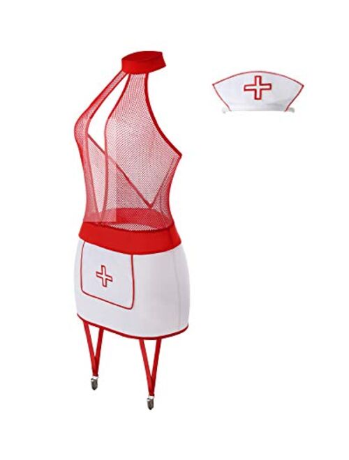 Sexy Nurse Costume Halloween Cosplay Women Lingerie Set Nurse Outfit Costume