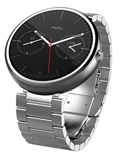 Motorola Moto 360 - Stone Grey Leather Smart Watch