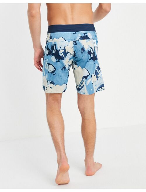 Adidas Training board swim shorts in blue print