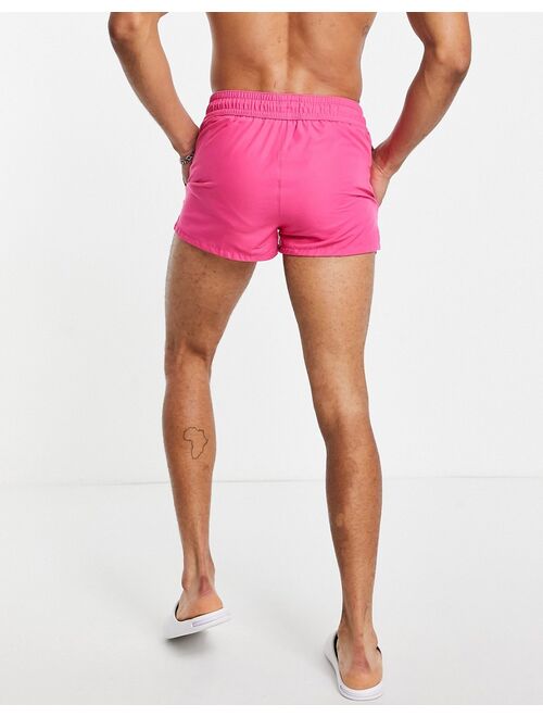 Asos Design swim shorts in bright pink super short length