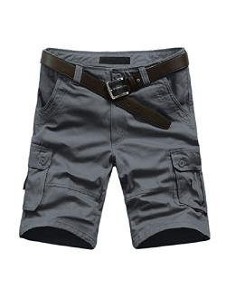 PHSHY Cargo Shorts for Men Summer Outdoor Hiking Work Trousers Capri Pants Casual Elastic Waist Big and Tall Shorts