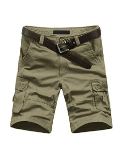 PHSHY Cargo Shorts for Men Summer Outdoor Hiking Work Trousers Capri Pants Casual Elastic Waist Big and Tall Shorts