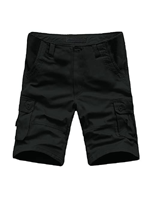 PHSHY Cargo Shorts for Men Summer Outdoor Hiking Work Trousers Capri Pants Casual Elastic Waist Big and Tall Shorts