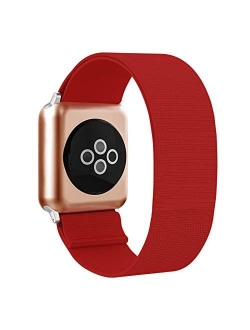 BMBEAR Stretchy Strap Loop Compatible with Apple Watch Band 38mm 40mm iWatch Series 6/5/4/3/2/1 Snow Leopard