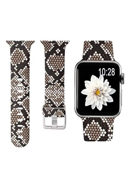 Laffav Compatible with Apple Watch Band 41mm 40mm 38mm 45mm 44mm 42mm for Women Men, Soft Silicone Sport Pattern Replacement Strap Compatible with iWatch SE Series 7 & Se