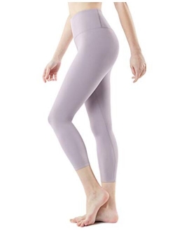 TSLA 1 or 2 Pack Women's Capri Yoga Pants, Workout Running Tights, 4-Way Stretch Leggings with Hidden/Side Pocket