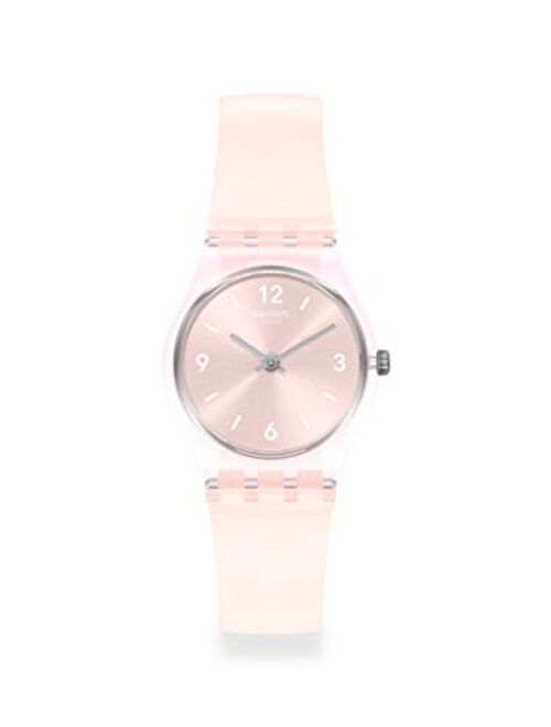 Swatch Women's Lady Swiss Quartz Silicone Strap, Pink, 12 Casual Watch (Model: LP159)