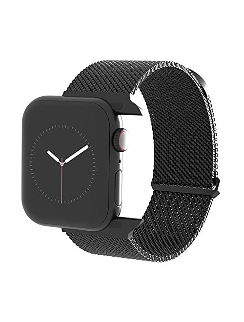 TalkWorks Compatible for Apple Watch Bands 38mm / 40mm for iWatch Series 6, 5, 4, 3, 2, 1, SE - Stainless Steel Mesh Adjustable Magnetic Loop Strap for Women/Men - Black