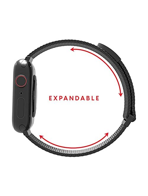 TalkWorks Compatible for Apple Watch Bands 38mm / 40mm for iWatch Series 6, 5, 4, 3, 2, 1, SE - Stainless Steel Mesh Adjustable Magnetic Loop Strap for Women/Men - Black