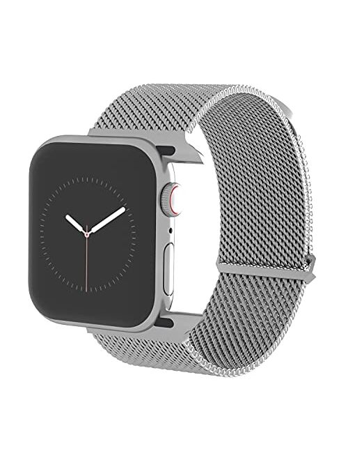 TalkWorks Compatible for Apple Watch Bands 38mm / 40mm for iWatch Series 6, 5, 4, 3, 2, 1, SE - Stainless Steel Mesh Adjustable Magnetic Loop Strap for Women/Men - Black