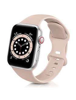 ZALAVER Bands Compatible with Apple Watch Band 38mm 40mm 41mm 42mm 44mm 45mm, Soft Silicone Sport Replacement Band Compatible with iWatch Series 7 6 5 4 3 2 1 Women Men A