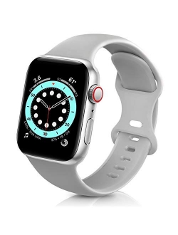 ZALAVER Bands Compatible with Apple Watch Band 38mm 40mm 41mm 42mm 44mm 45mm, Soft Silicone Sport Replacement Band Compatible with iWatch Series 7 6 5 4 3 2 1 Women Men A