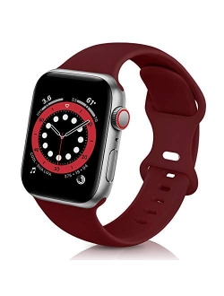 ZALAVER Bands Compatible with Apple Watch Band 38mm 40mm 41mm 42mm 44mm 45mm, Soft Silicone Sport Replacement Band Compatible with iWatch Series 7 6 5 4 3 2 1 Women Men A