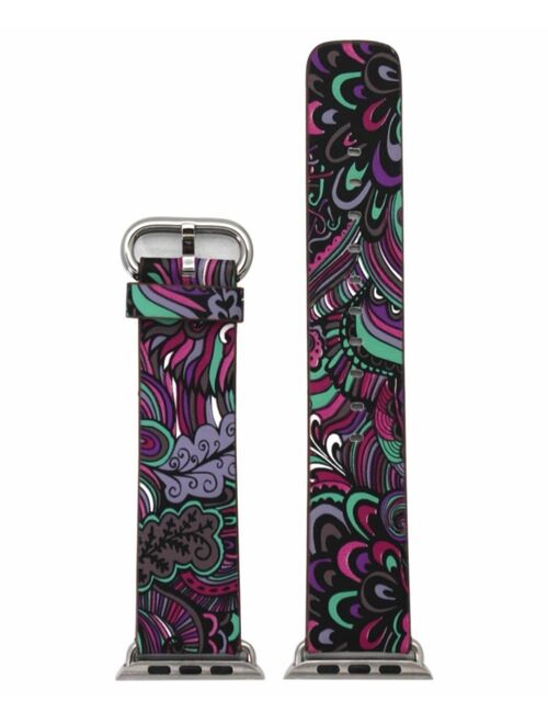 Women's Floral Print Leather Apple Watch Strap 38mm