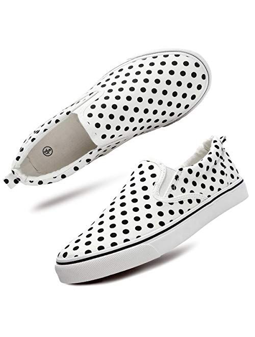 Women's Slip On Shoes Low Top Canvas Sneakers Fashion Casual Shoes