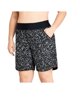 Plus Size Lands' End Quick Dry Thigh Minimizer Swim Board Shorts