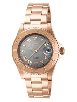 Women's Angel 40mm Gold Tone/Rose Tone Stainless Steel Quartz Watch, Gold (Model: 14321, 14368)